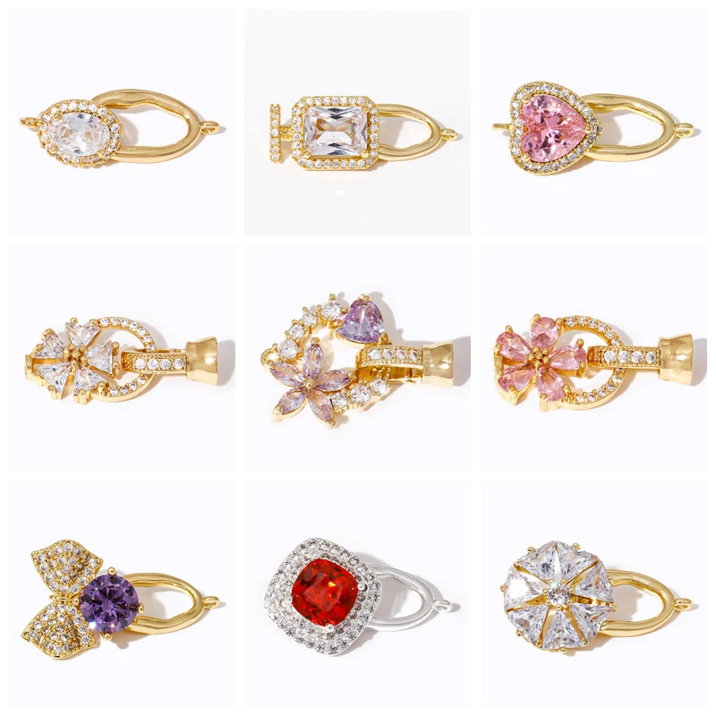 SUPERFINDINGS 192 Pz 8 Stile Cubic Zirconia Links Rhinest1s Bracciale Collana Connettore Ciondolo Cristallo Diamante Tondo Connettori Affascinanti per