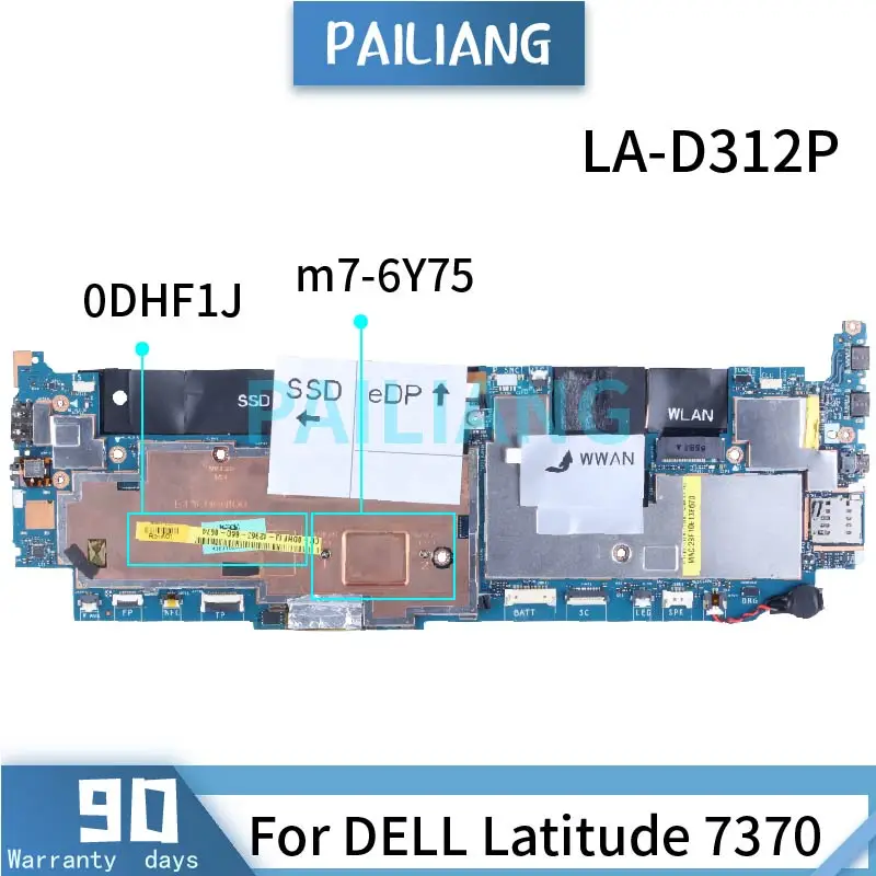 para Dell Latitude 7370 M76y75 16gb Computador Portátil Placa-mãe La-d312p 0dhf1j Sr2eh Notebook Mainboard - Imagem 3