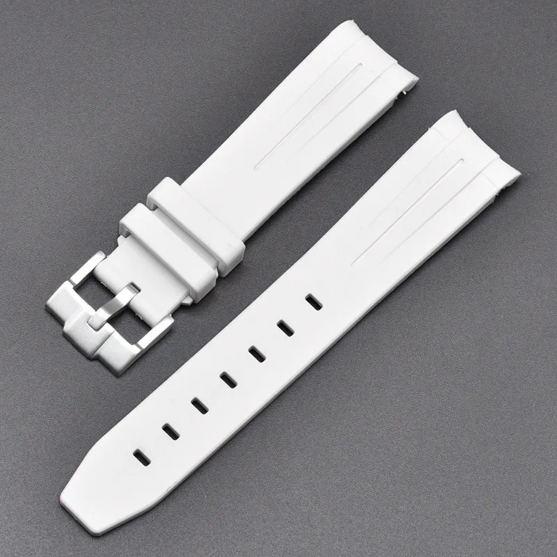 Curved Interface Rubber Strap - Waterproof Sports Watch Band