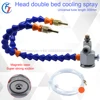 Machine Tool Cooling Pipe Blowing Nozzle Magnetic Base Double Head Water Spray Nozzle Oil Injection Pipe Circular Lathe Air Pipe 4