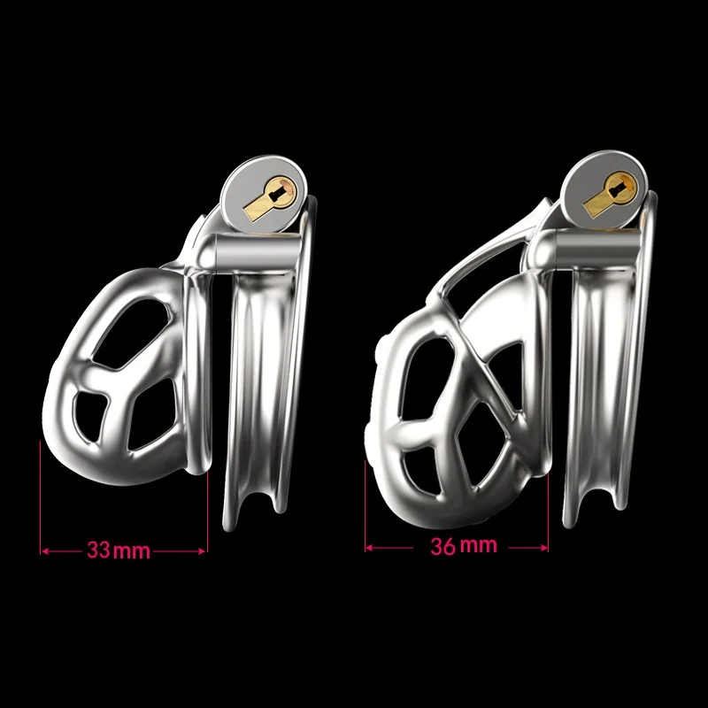 Stainless Steel Male Chastity Cage Cock Cobra Mamba Penis Ring Chastity Belt BDSM Erotic Urethral Lock Double-Arc Ring Sex Toy penis chastity cage chastity lock sex toy chastity cage accessory penis cock ring