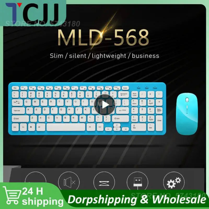 Tastiera Ergonomica Al Cioccolato Tastiera Wireless Silenziosa Mouse Set Tastiera Ultrasottile Universale Con Mouse Per Pc Portatile