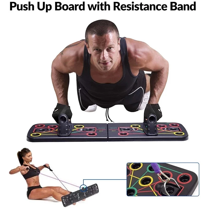 27 in 1 Muscle Training Push Up Board Push-up Stands System Fitness Exercise Men Body Building Women Sports Workout Equipment