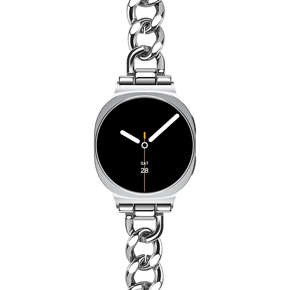 Elegant Metal Bracelet Strap for Smartwatches - Women's Premium Watchband Accessory
