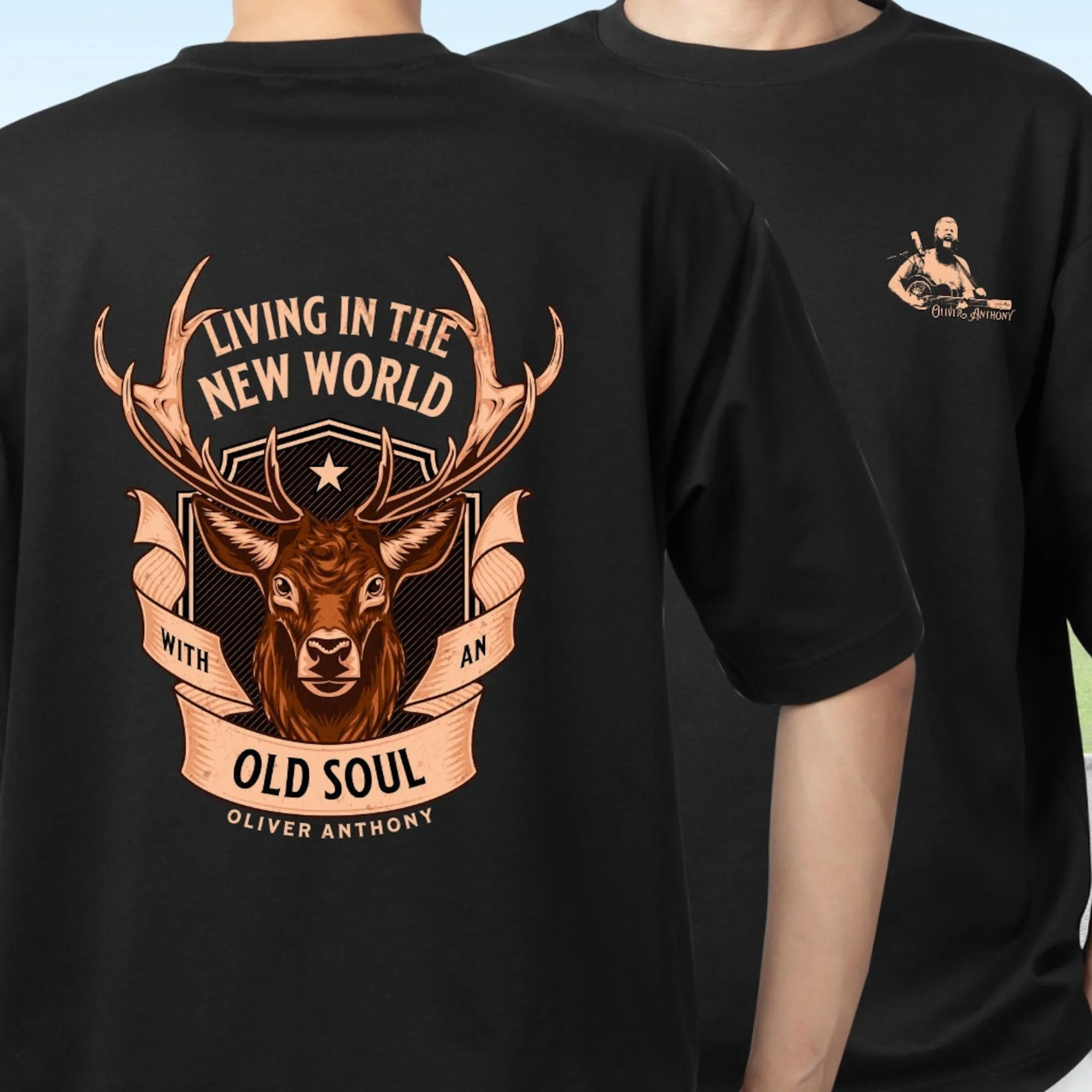 Oliver Anthony T Shirt Rich Men North Of Byrd Living In The New World Country Music Proud American We People