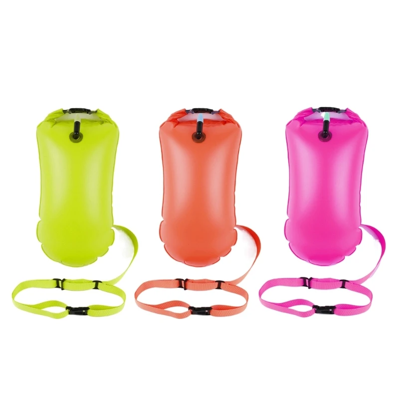 Inflatable Swim Buoy, Outdoor Swimming Buoy Pull Safety Tow Float, Waterproof Swim Belt Dry Bag for Open Water DropShipping