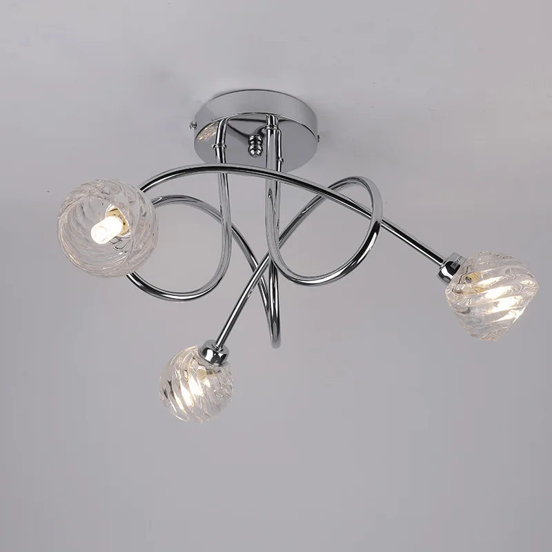 Luxury Simple Ceiling Light Nordic Living Room Lighting Dining Room Bedroom Crystal Glass Ceiling Led Light Lamp Bedroom Lamps