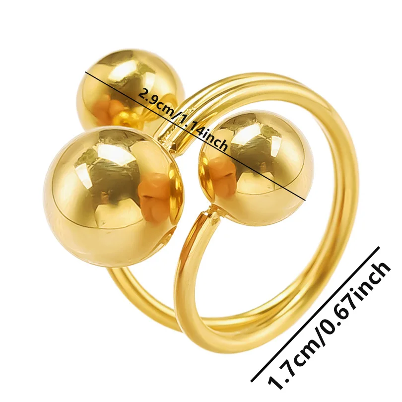 1Pcs Stainless Steel Glossy Circular Ring Supernatural Personality High-Quality For Men Women Party Wear Daily Ring Jewelry Gift