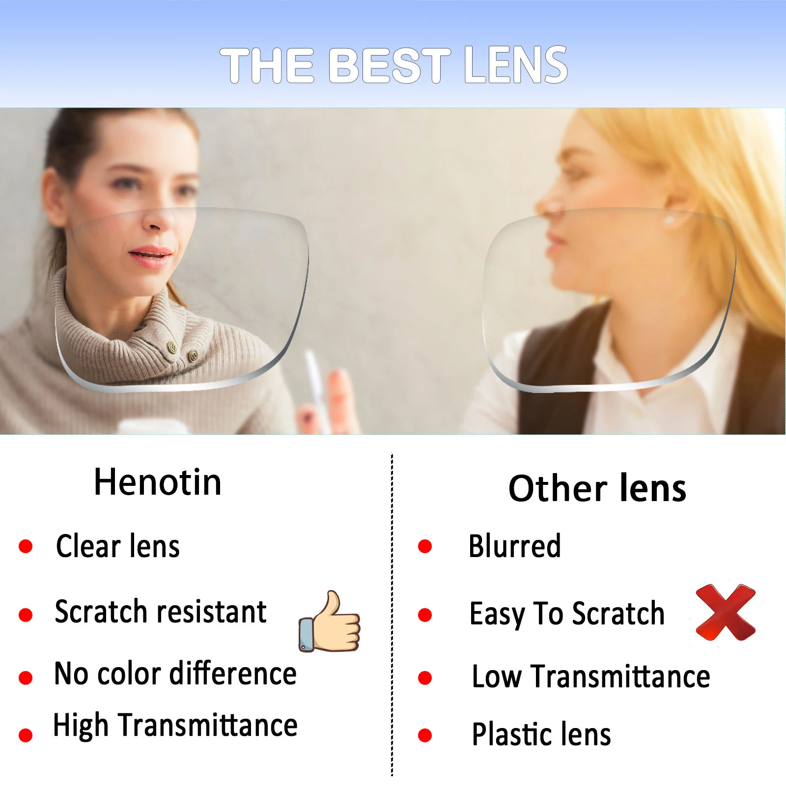 Henotin Reading Glasses Spring Hinge Widening Temples Women's Optical Eyeglasses Fashion Decorative Eyewear +1.0+2.0+5.0+6.0