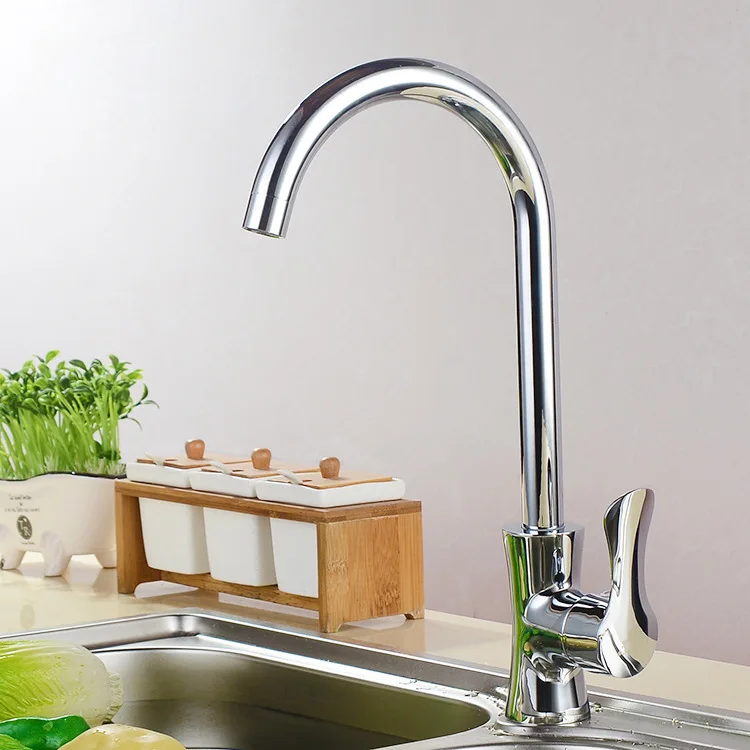 

Copper cold and hot vegetable basin faucet 360 ° rotary faucet kitchen sink dishwashing basin faucet