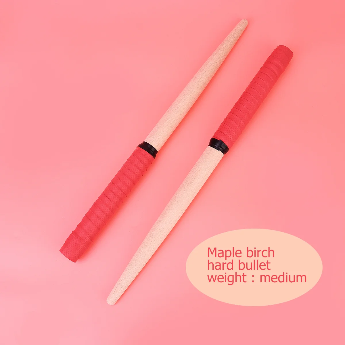 

Percussion Instruments Accessories Rubber Handle Drum Stick Wooden Rods Drumstick