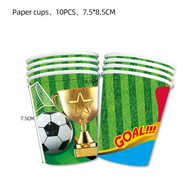 Tema calcio calcio bambini ragazzo festa di compleanno decorazione tazza  piatto tovagliolo Banner bottino borsa tovaglia palloncini forniture per  feste Set - AliExpress