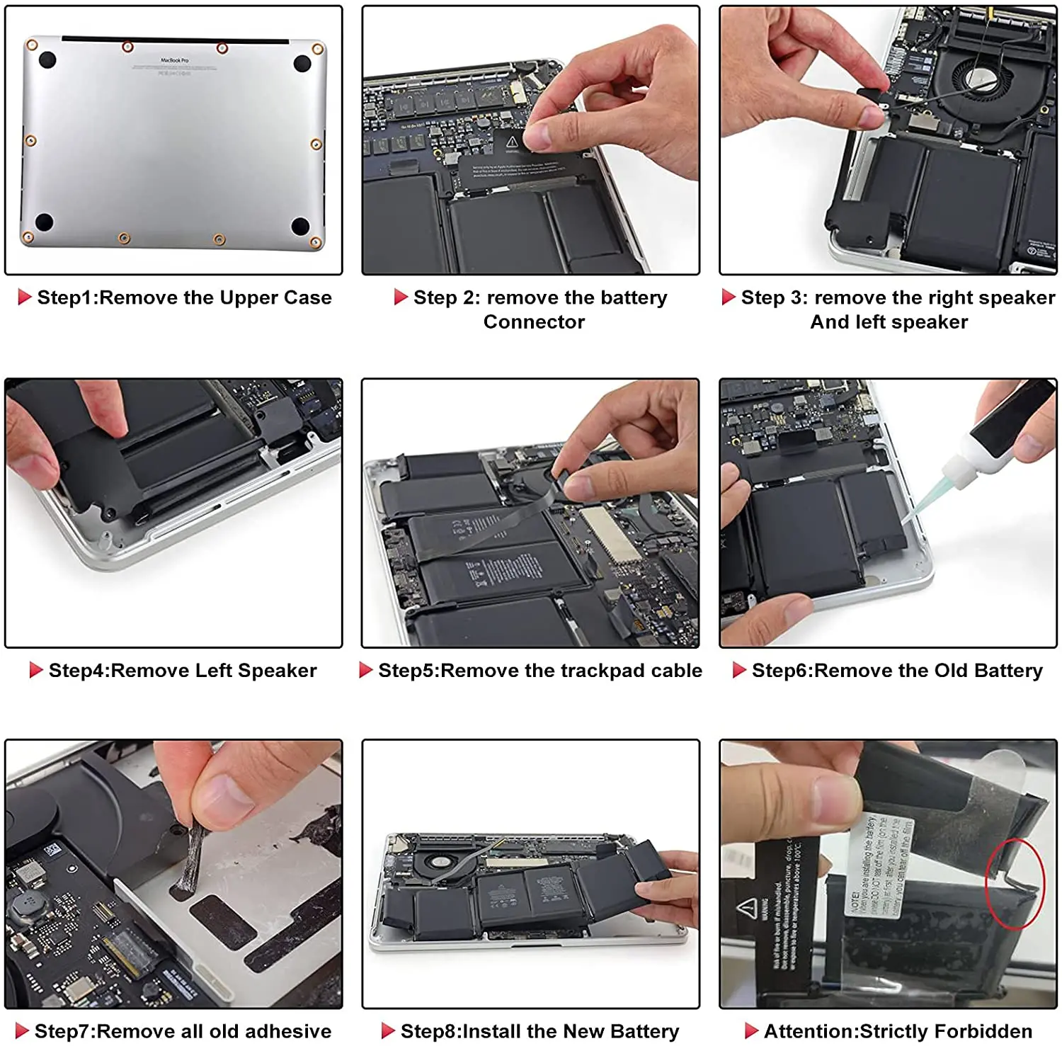 Bateria A1582 A1502 de 11.42v 74.9wh Bateria de Substituição A1502 para Macbook Pro Retina de 13 Polegadas Início de 2022 Meados de 2022 Final de 2013 - Imagem 5