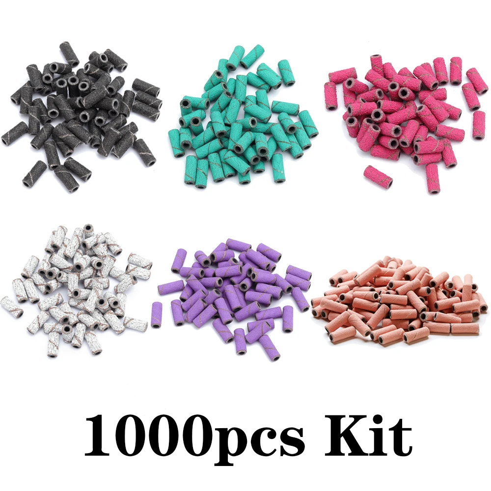 1000pcs 3mm Mini Zebra Nail Sanding Bands Electric Machine Nail Drill Bit UV Gel Acrylic Polish Remover For Nails Accessory Tool 1