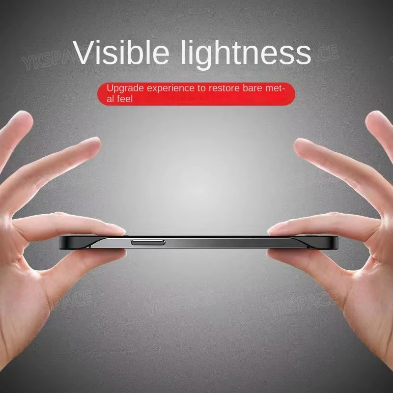 Frameless Translucent Matte Phone Case with Finger Ring - Shockproof Hard PC Cover, Available in 3 Colors