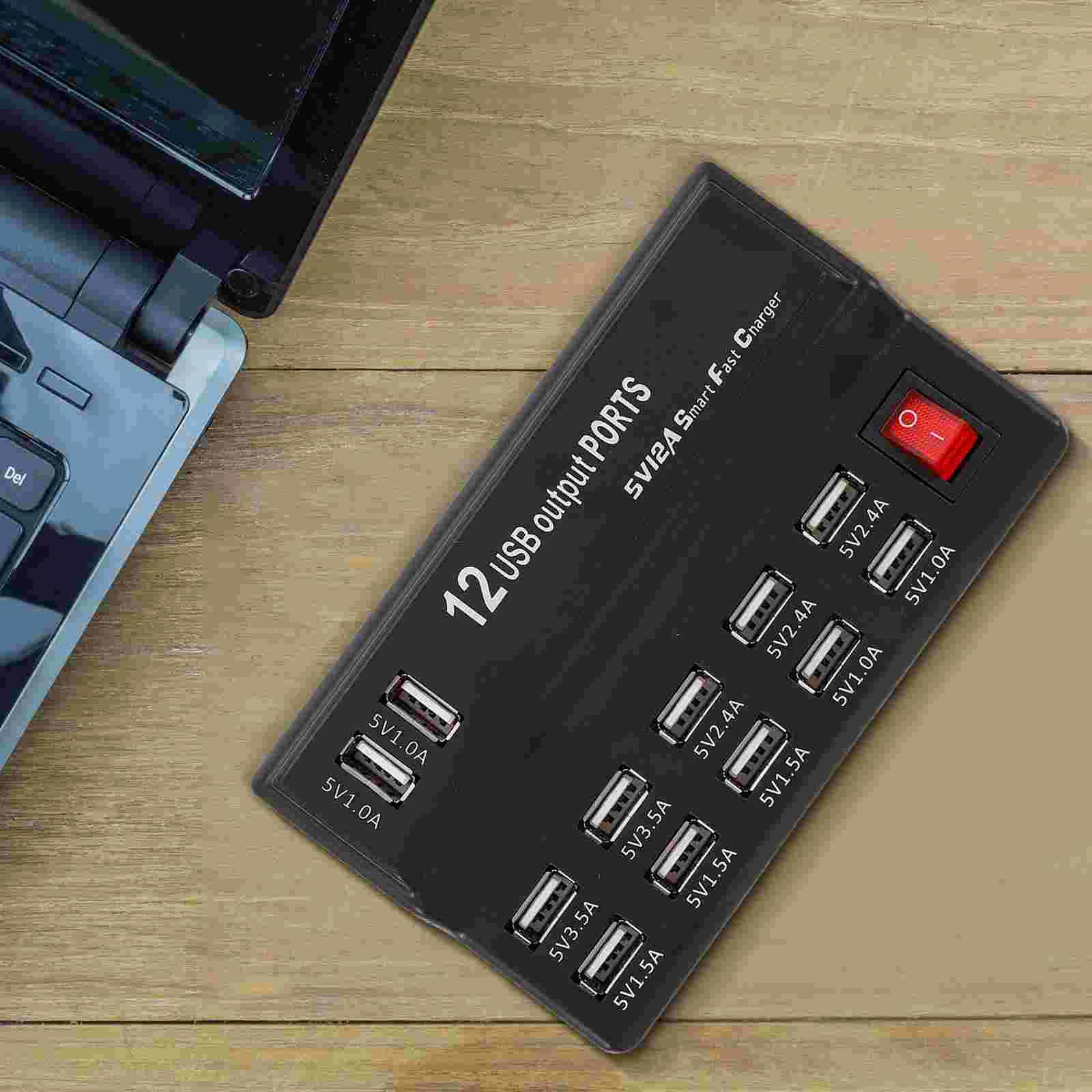 

12 портов умная зарядная подставка USB разъем адаптер питания станция Multi Abs
