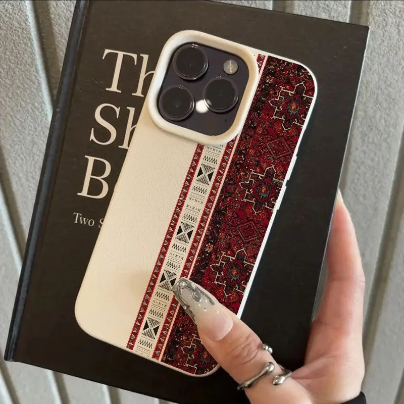 Luxurious Red Carpet Lychee Texture Soft Phone Case Cover