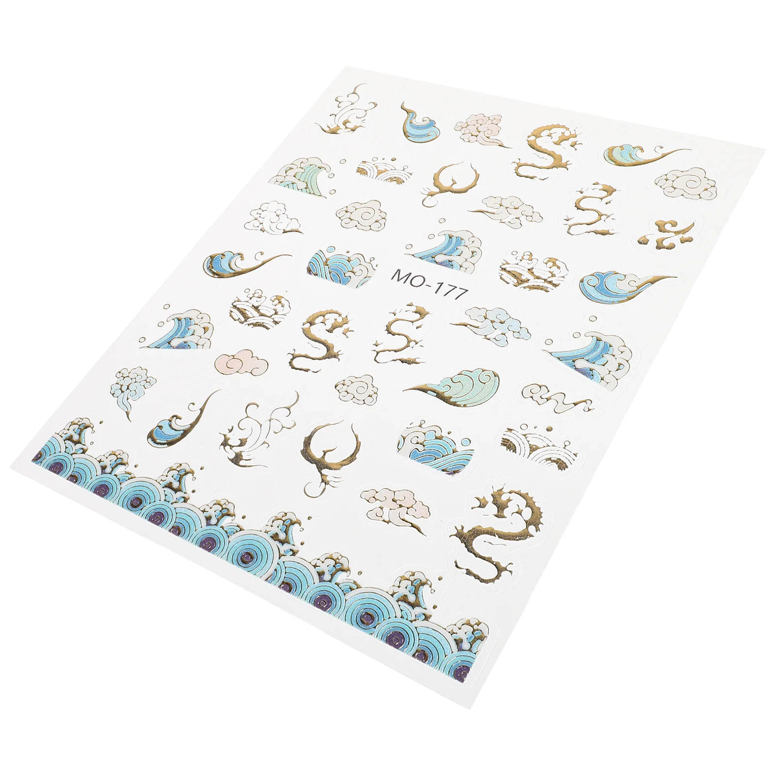 

1 Sheet Nail Decal Decorative Dragon Nail Sticker Embossed Dragon Manicure Nail Decal
