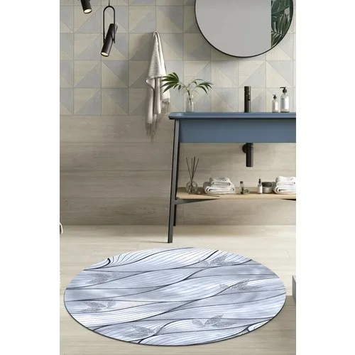 

Ardizayn Ocean Series-Blue 100x100 cm Slip-Resistant Not Peel Leather Outsole Round Bath Mat