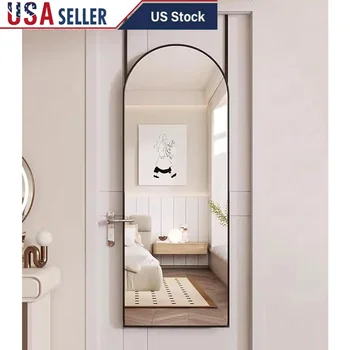Arched Full-Length Wall Mirror with Aluminum Frame 1