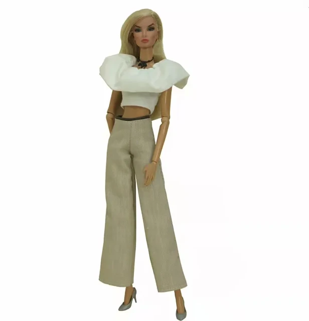 Women Soft Fabric Barbie Dress Waist Volume Regulated by Belt