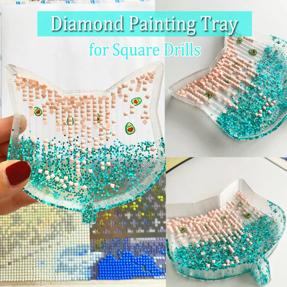 Glitter Diamond Painting Tray  5d Diy Diamond Painting Plate - Resin Diy  Art Craft - Aliexpress