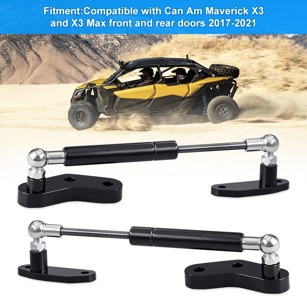 Anodized Door Opener Kit Stable Spring Hydraulic Buffer Adjustable Door Stopper Speed Mute For Can-Am Maverick X3 Max 2017-2021