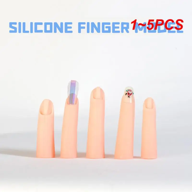 1 ~ 5Pcs 2023 Finger Manicure Practice Hand Acrilico Nail Tips Unghie Finte Con Design Nail Swatches Strumento Di Visualizzazione In Plastica Forma Pe