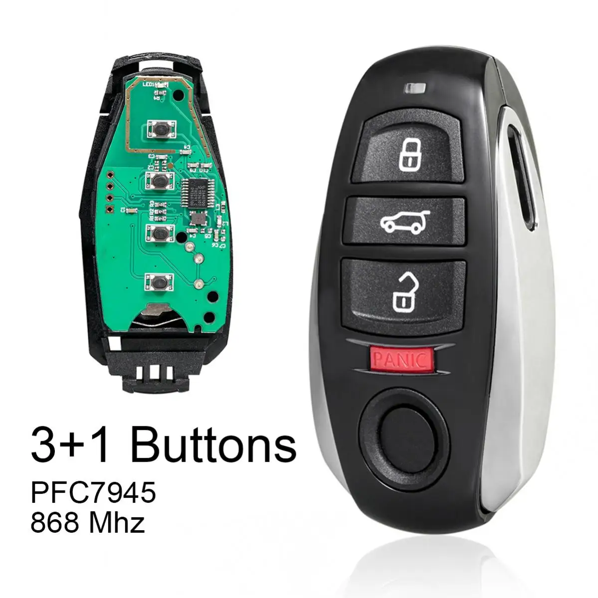 868Mhz 3+1Buttons Smart Car Remote Key ID46 PCF7945 Chip Auto Keys for VW- Volkswagen- Touareg- 2010-2014 Keyless Entry Systems new touch screen lcd car keys support comfortable entry