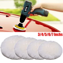

3/4/5/6/7 Inches Wool Polishing Disc Waxing Polishing Buffing Car Paint Care Polisher Pads For Car Auto Washing Accessories