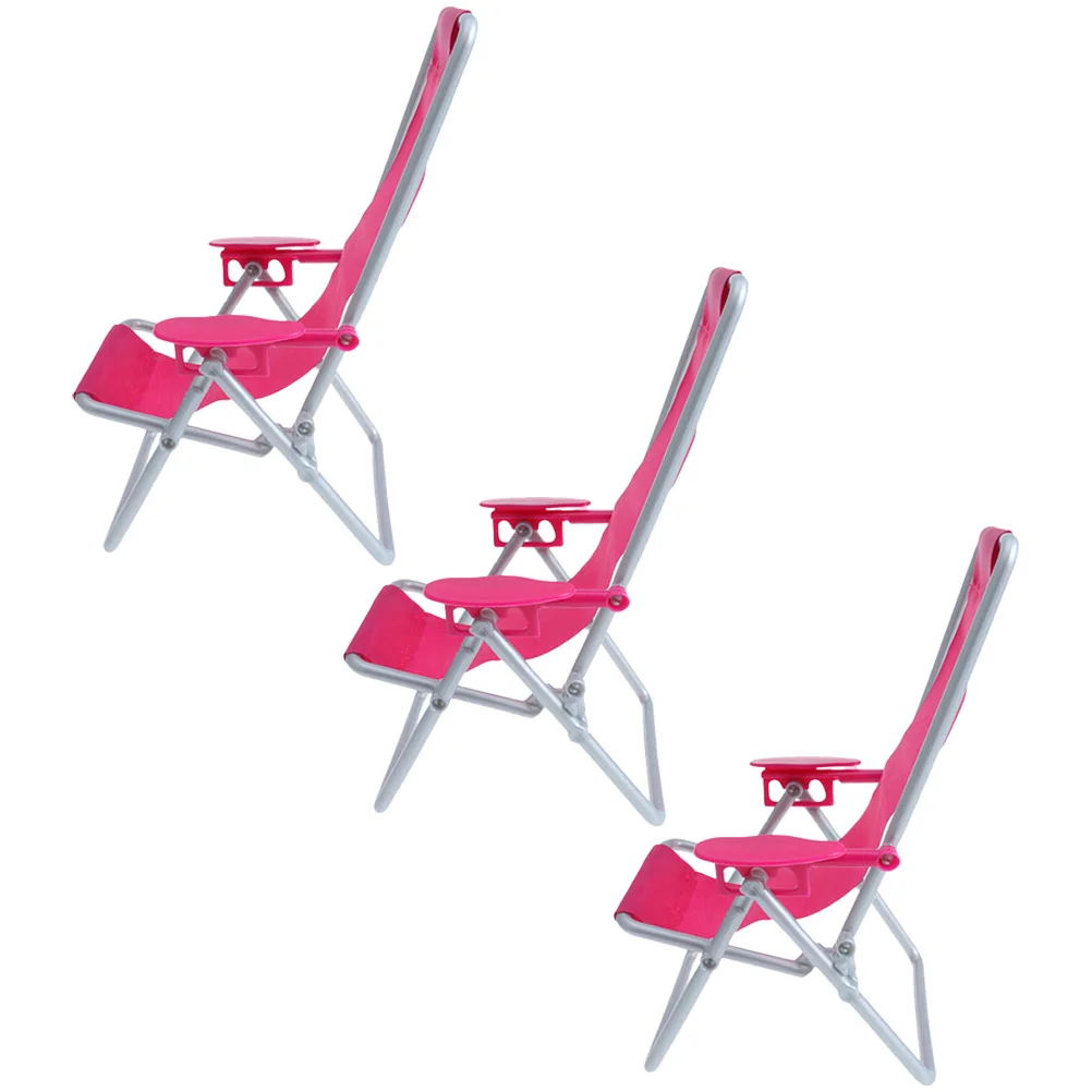 

Miniature Beach Chair Folding Longue Deck Craft Dollhouse Furniture Accessories Decoration