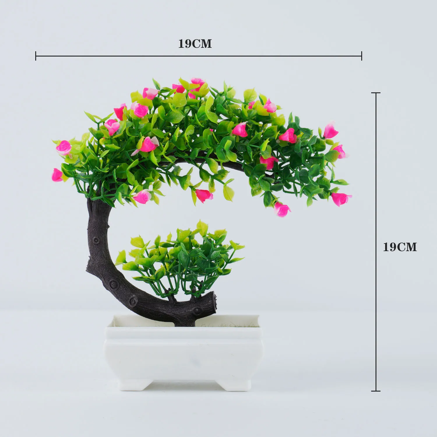 PIANTA IN VASO artificiale mini vasi bonsai falsi plastica gialla EUR 8