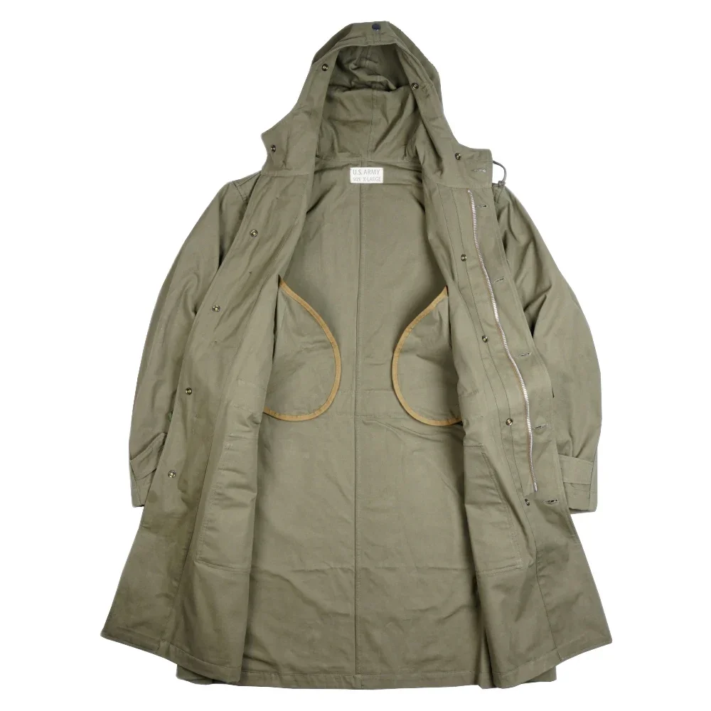 WW2 US unifor M47 Windproof American Soldier Jacket Casual Training windproof Men's long loose coat 3