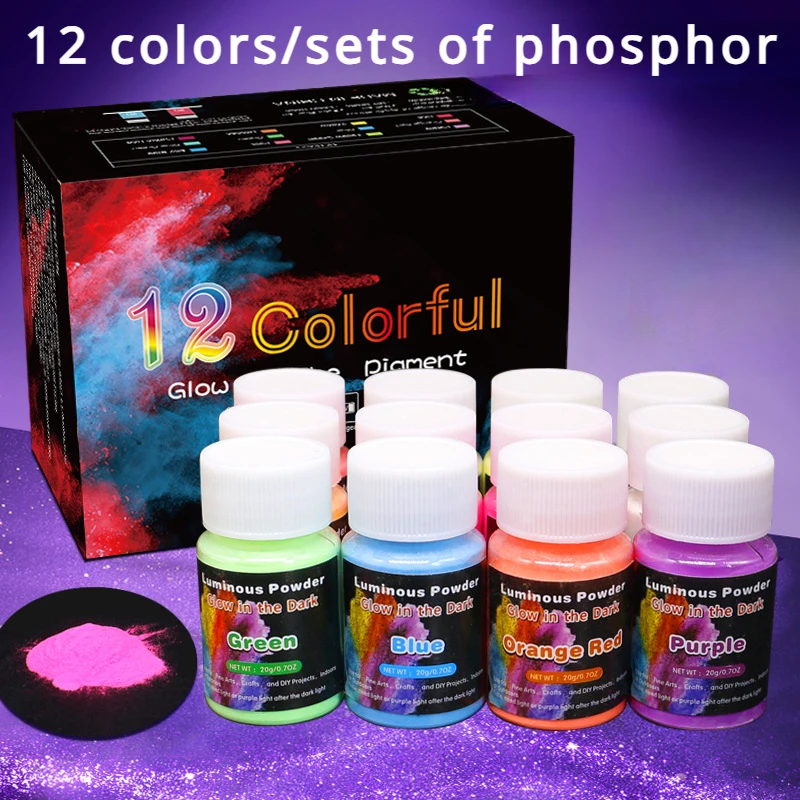

Светящийся пигментный порошок 20 г/30 г/12 цветов, художественная творческая живопись для студентов колледжа/настенная живопись