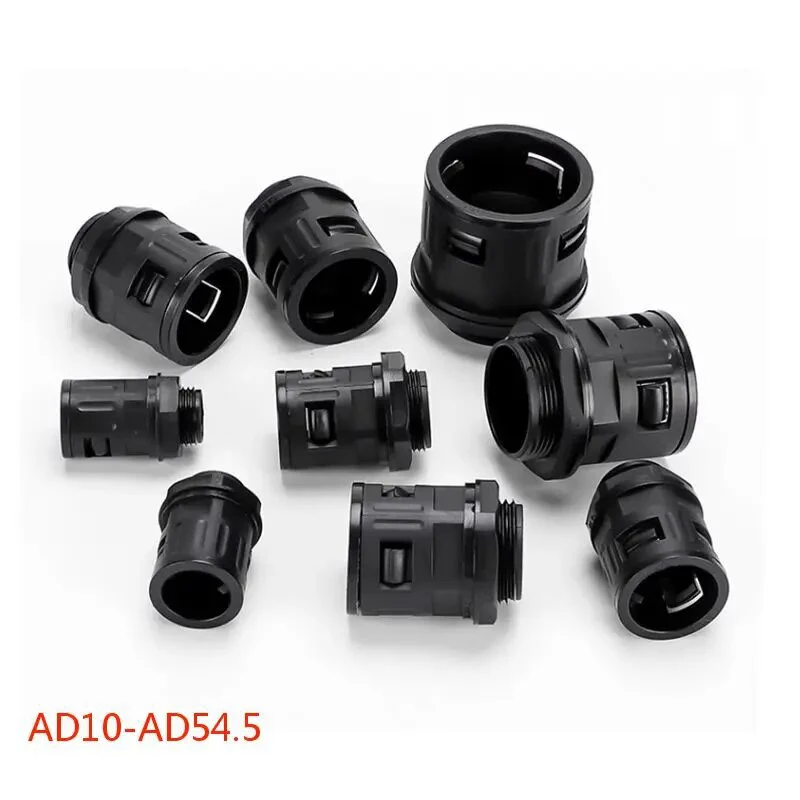 

Corrugated Tube Joints AD10 M10 AD15.8 M20 Plastic Waterproof quick connector with Lock Nut AD15.8 Flexible Pipe Fitting