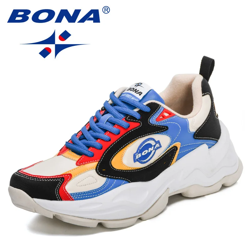 

BONA 2022 New Designers Fashion Vulcanize Shoes Men Outdoor Work Walking Sneakers Man Breathable Casual Leisure Shoes Mansculino