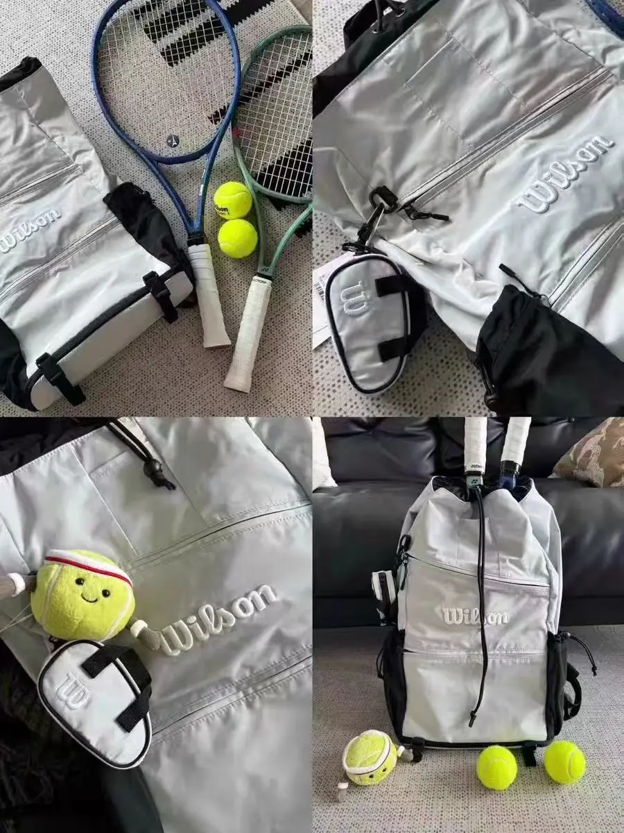 WilsonTennis bag backpack women's sporting large capacity outdoor mountaineering trip swimming training badminton backpack men 6