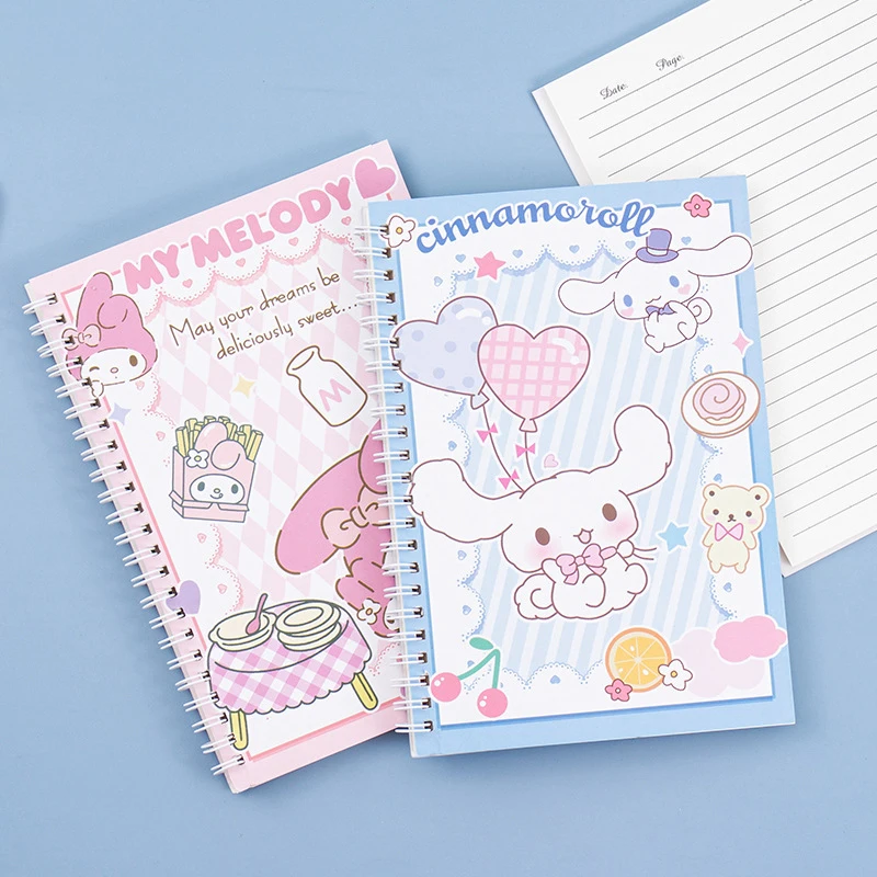 

Kawaii Sanrios, дневник, записная книжка, мультяшный блокнот A5, милый ручной блокнот, Обучающие канцелярские принадлежности для студентов, школьные принадлежности