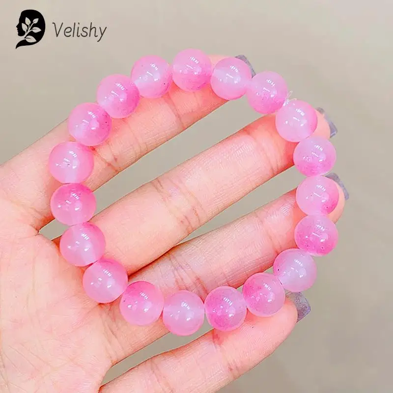 Perle Giada Bianca Per Bracciali Fai Da Te - 35 Pezzi 10mm Per Yoga E Gioielli