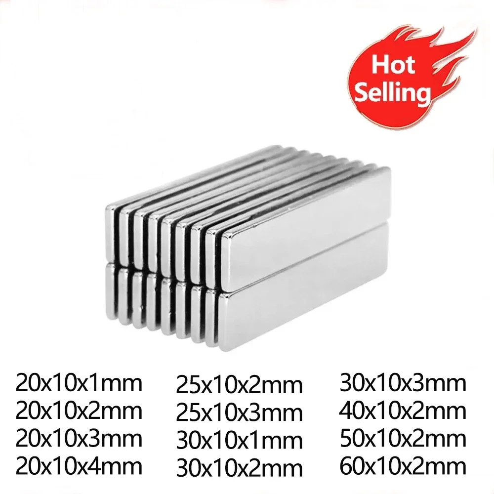 Square Magnet 20x10x1 20x10x2 30x10x2 40x10x2 50x10x2 60x10x2 30x10x3mm for Refrigerator Office DIY