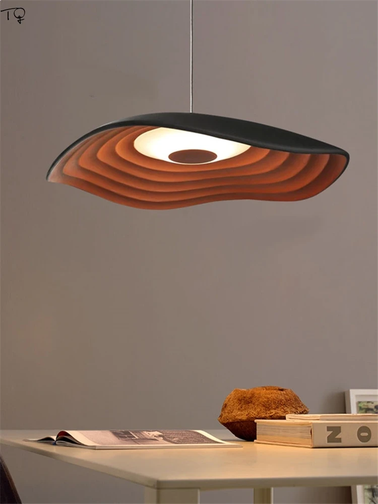 

Японский дизайнерский индивидуальный подвесной светильник для ресторана, светодиодсветодиодный комнатное освещение в виде лотоса из смолы для гостиной, модели, комнаты, кухни, кафе, кабинета