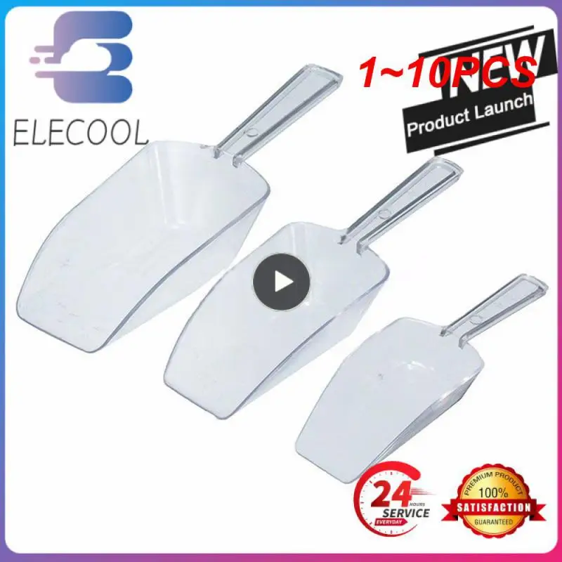 1 ~ 10Pcs Kitchen Cream Buffet Farina Mini Pale Di Ghiaccio Trasparente Cibo Candy Scoop Plastica
