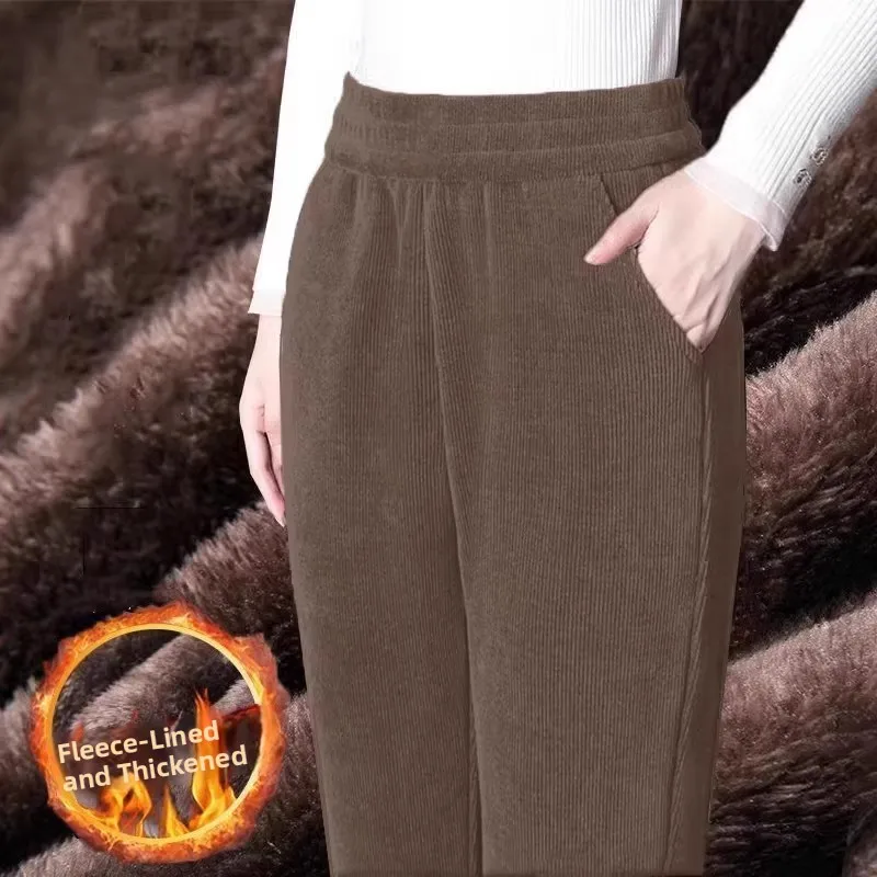 Silver fox velvet harem mocha [fleece lined & extra thick]