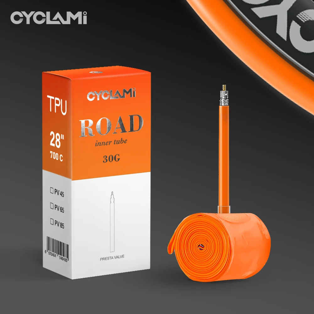 Chambre à Air De Vélo Ultralégère 35G, Pneu En TPU 700C Avec Valve En Métal Renforcée, Pour Tailles 23C, 25C, 26C, 28C, 30C, Et 32C (1 Pièce FV45