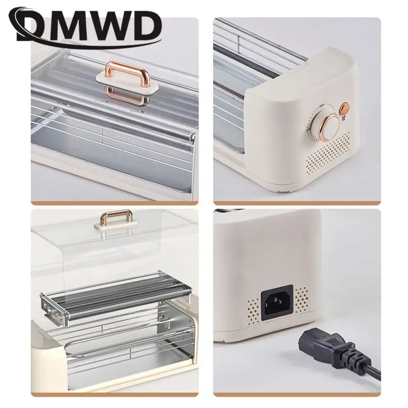 Smokeless Automatic Sausage grilling machine Thermostatic Barbecue grill Hotdog Roller Lamb Kebab Rotisserie Firepower control 6