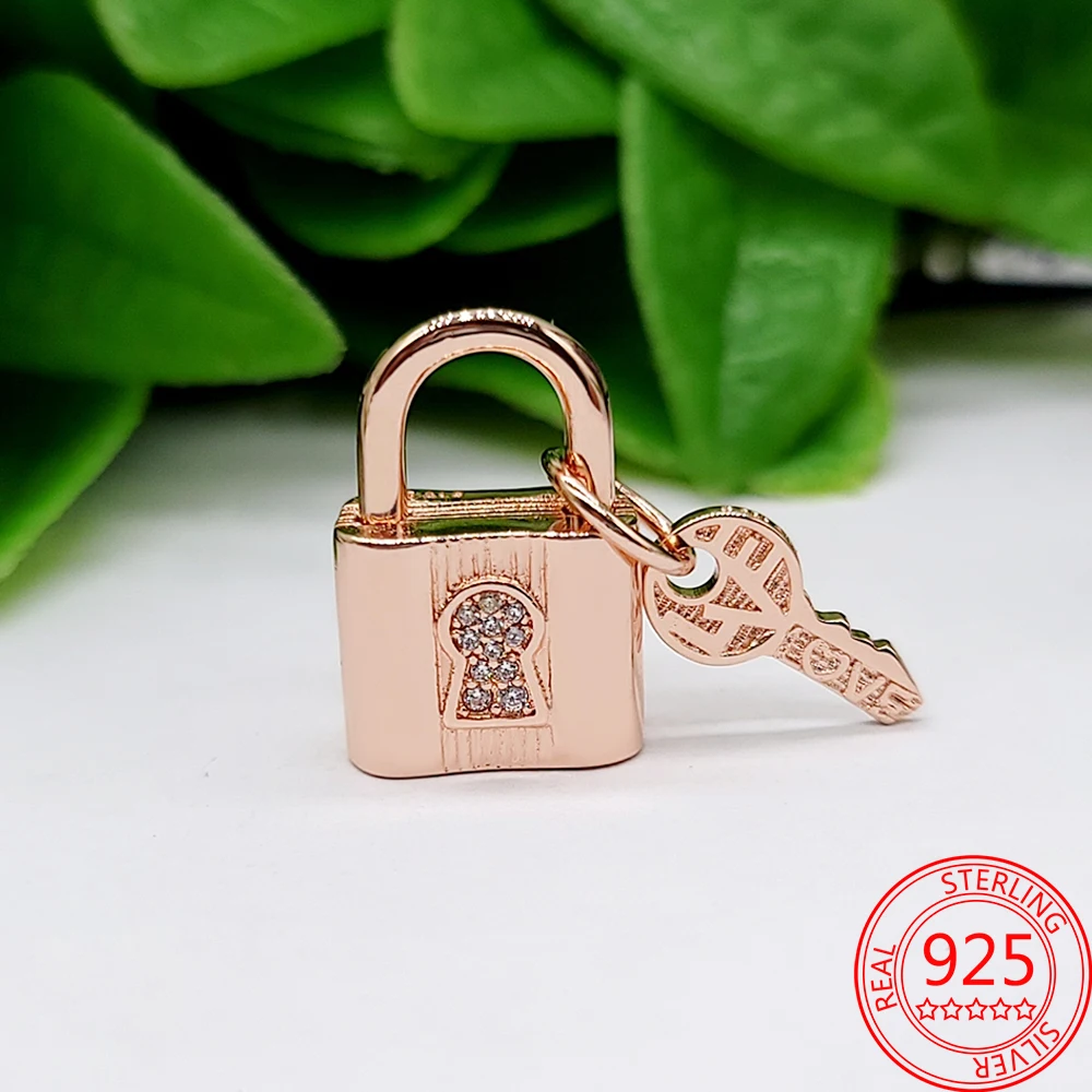 Padlock and Key Dangle Charm