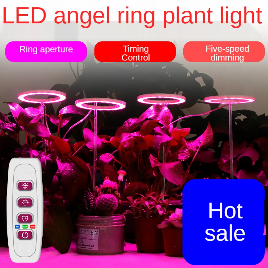 Lampka do uprawy roślin 5V USB vdnzo, fitolamp, lampa pierścieniowa Full Spectrum Angel Ring do roślin, kwiatów do uprawy w pomieszczeniu, sadzonek szklarniowych