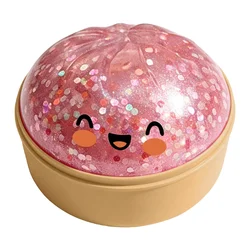Bandai Soft Squishy Dumpling Stress Relief Toy (Translucent Pink)