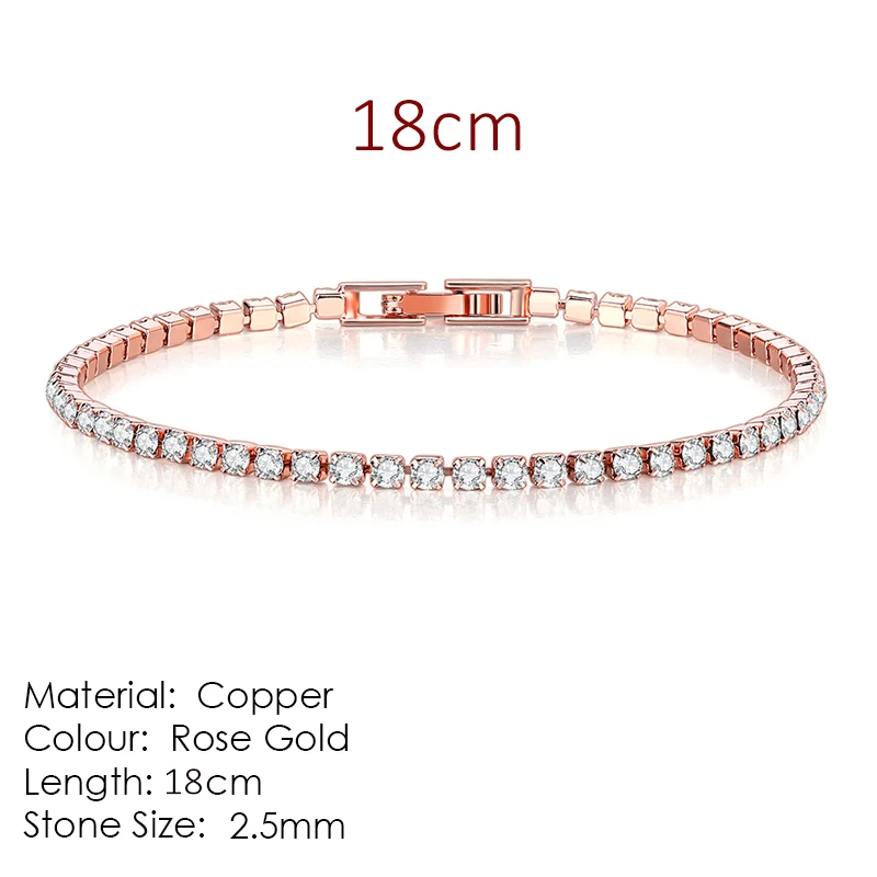 2.5mm RoseGold 18cm