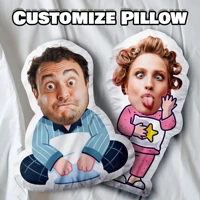 Custom Photo Cushion Humanoid Personalized Filling photo Cushion DIY Pillow for Putting Picture of Parent and Couple Christmas 1